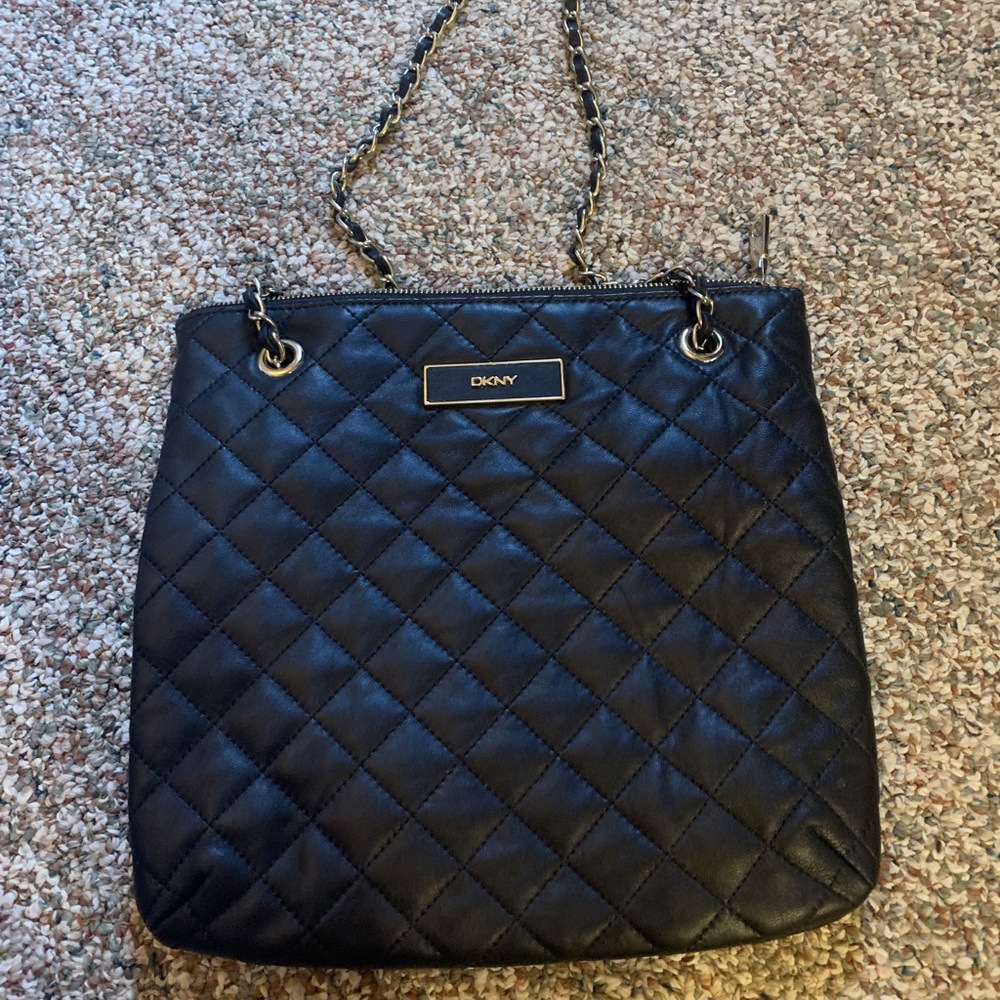 Donna Karan leather black crossbody bag
